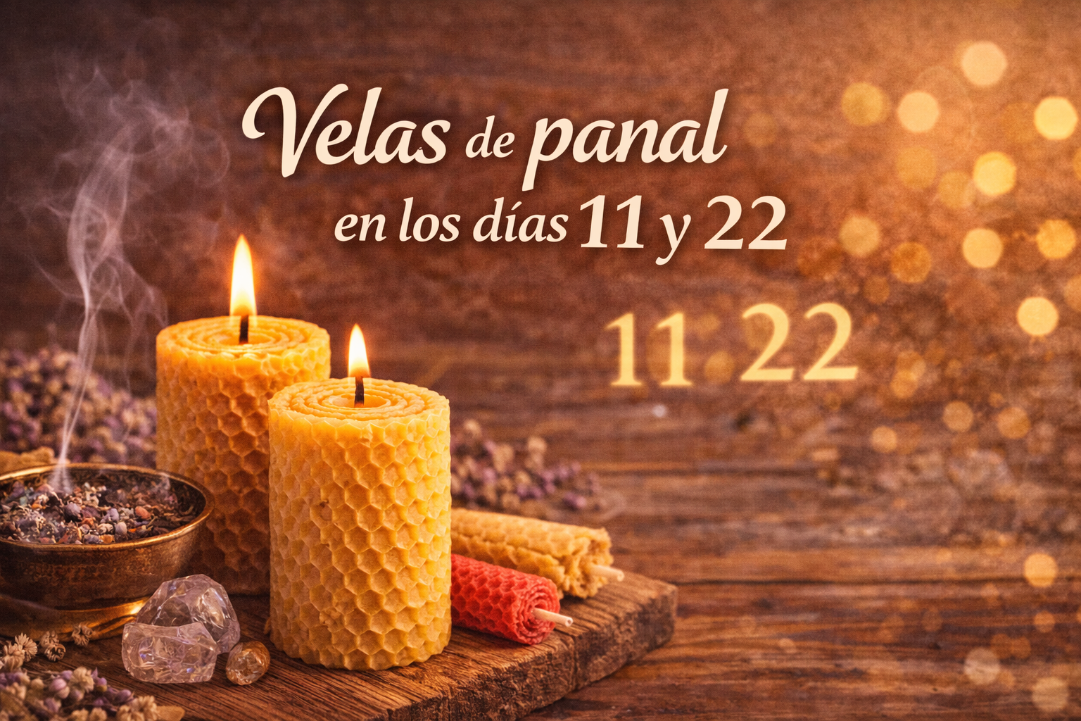 Velas de panal en los días 11 y 22: significado espiritual, ritual y cómo usarlas