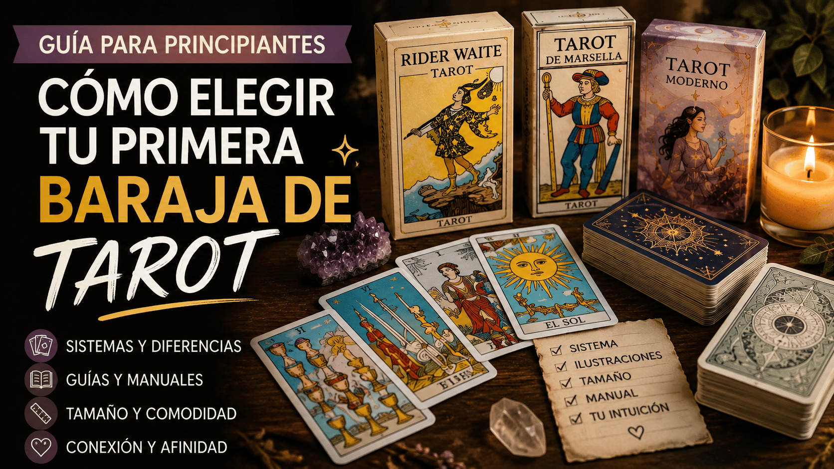 Cómo elegir tu primera baraja de tarot: guía para principiantes