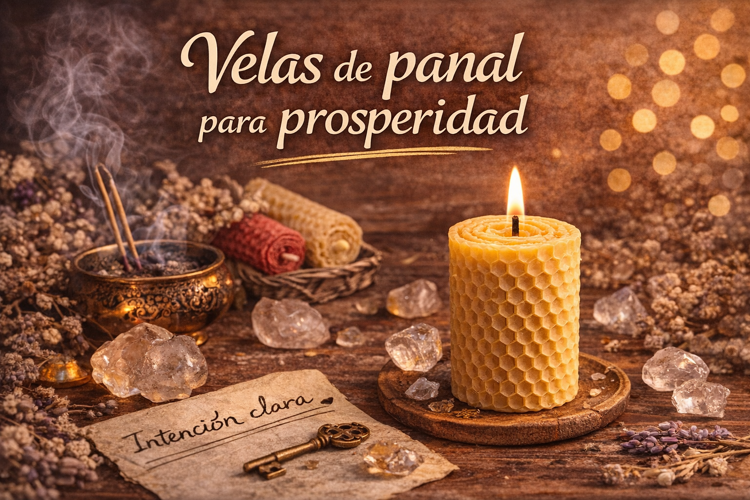Velas de panal para prosperidad: significado, ritual y cómo trabajarlas en casa